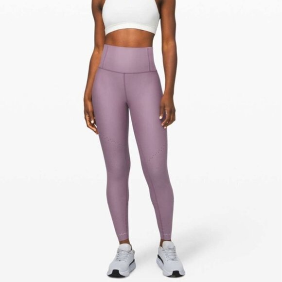 Lululemon Zoned In Tight Dusty Purple High Waist Compression Leggings - Picture 5 of 6